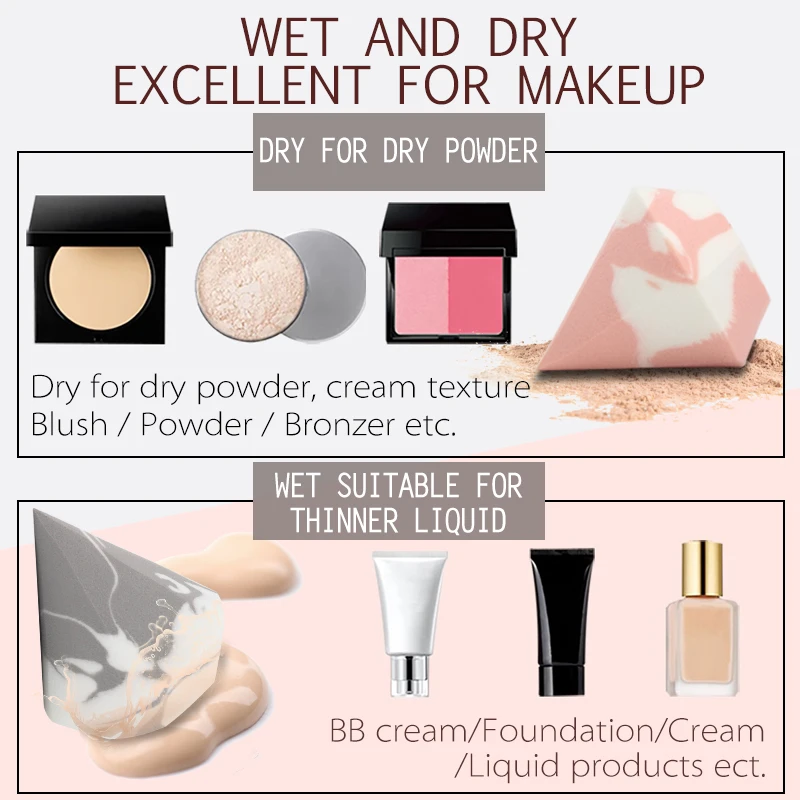 3D косметические спонжи для влажного и сухого использования жидкие бриллиантовые