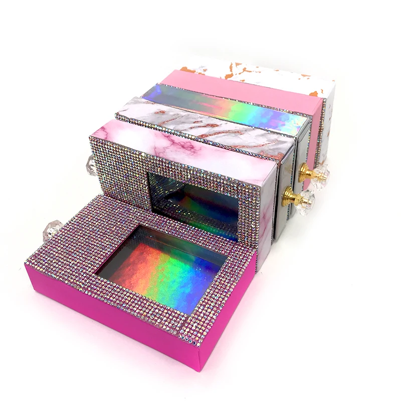 

FDshine 2022 новые Стразы, искусственные коробочки для ногтей, розовые, золотые, красочные продукты, горячая Распродажа коробки для упаковки, принимаем пользовательский логотип