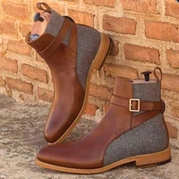 fashion men shoes top quality zipper pu leather comfortable fashion ankle mens boots casual zapatos de hombre yk487