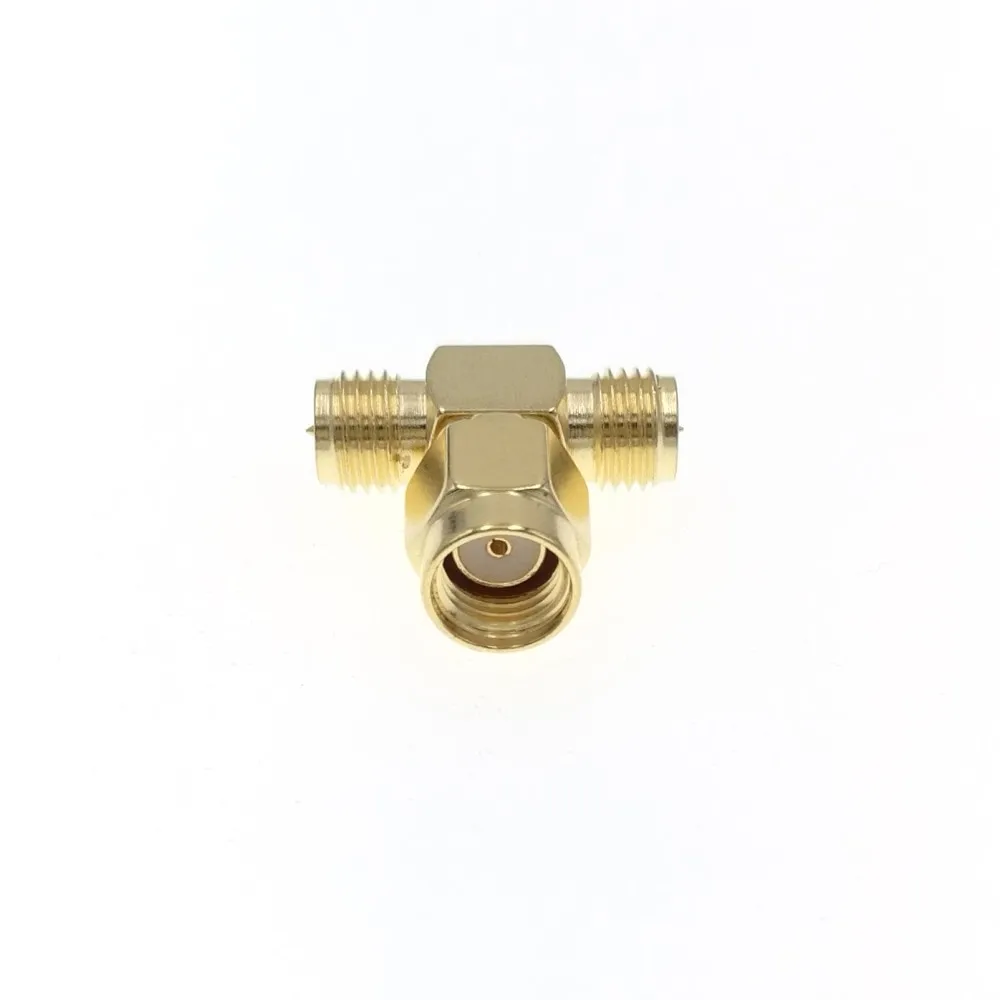 RP SMA папа мама 2 женский T разъем адаптера Разделение один|male female connector|male connectormale male