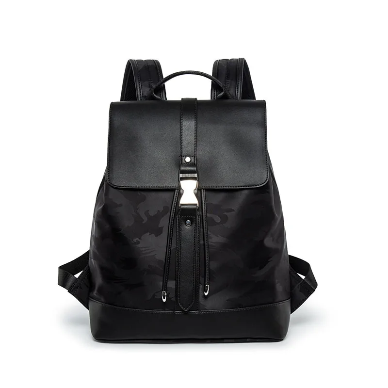 

Street backpack bag Korean version of the leather business trend pumping fashion backpack schoolbag travel bag tide