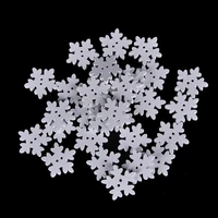 100pcs white christmas snowflake wooden buttons fit sewing and scrapbook diy wedding decoration