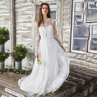 sweetheart lace a line wedding dress lace up back beach bridal gowns with long sleeves removable jacket beach vestidos de mariee