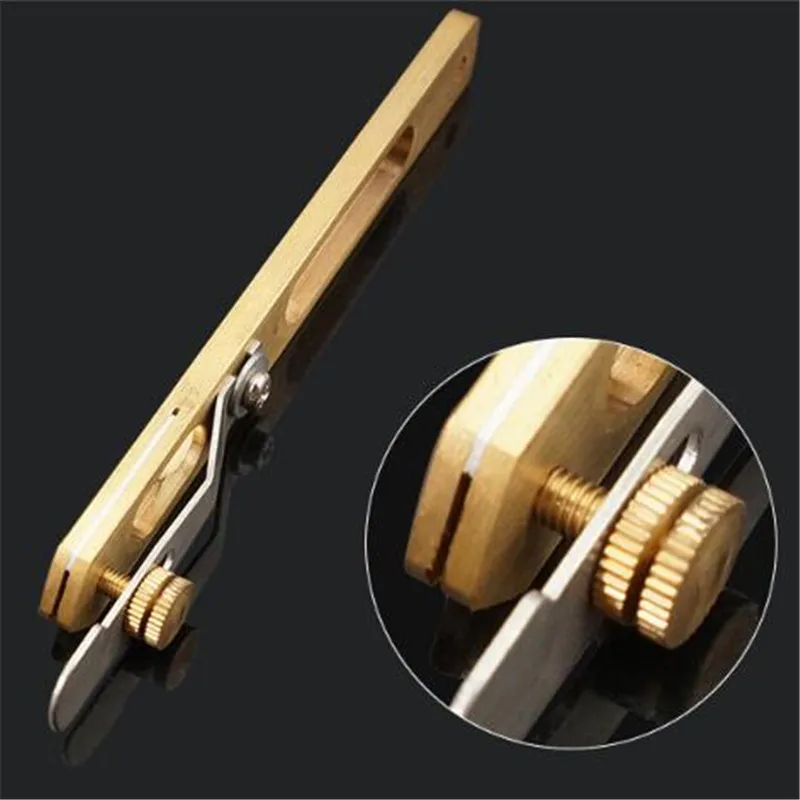 DIY режущий нож латунный кожаный позиционирующий резак медный Обрезной