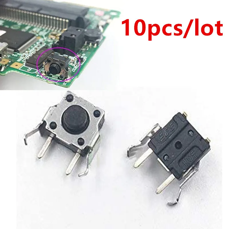 

10 шт. L R Кнопка спуска плеча переключатель 4Pin Левая Правая кнопка часть для GBA SP Gameboy Advance SP GBASP Замена аксессуаров