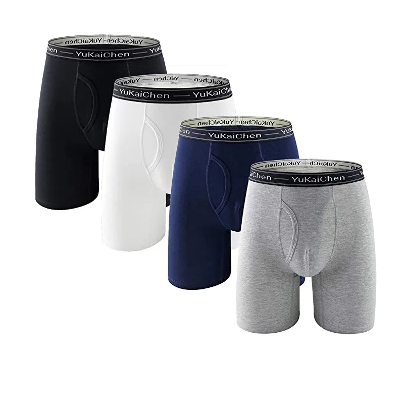 4 шт./упаковка мужские трусы боксеры из бамбукового волокна|Боксерские трусы| |