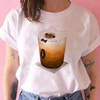 cute white cat painting print women t shirts cartoon o neck tee shirt hot selling short sleeve exquisite clothing tumblr mujer
