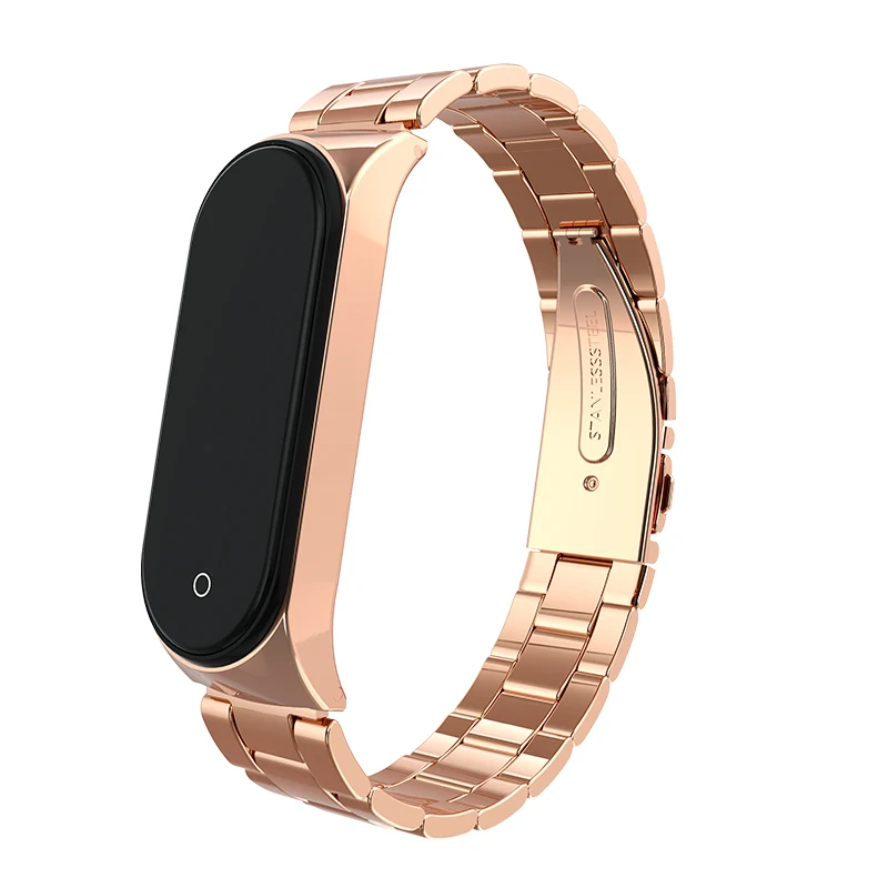BOORUI mi Band 4 ремешок металлический Безвинтовой браслет из нержавеющей стали mi band 3 ремешок для Xiaomi mi Band 3 4 Pulseira band Замена
