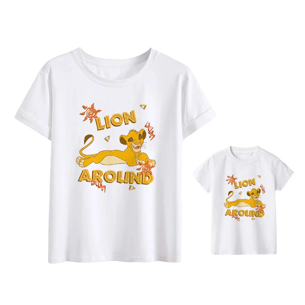 Женская футболка с принтом льва вокруг летняя мужская в стиле Харадзюку забавные
