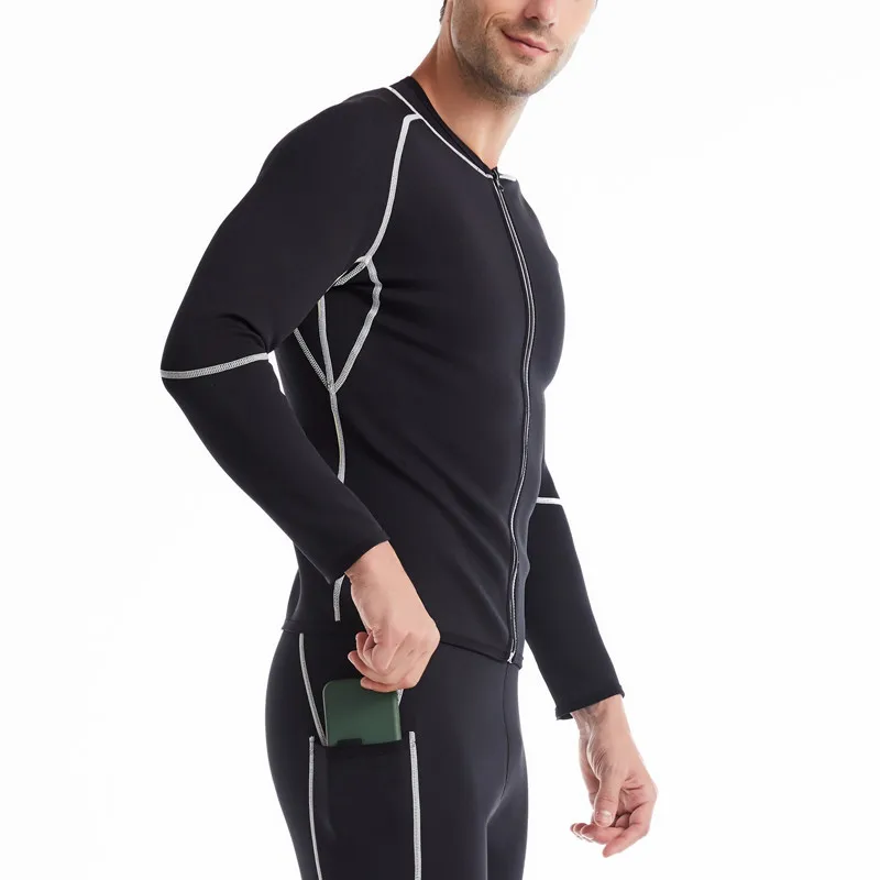 Мужская Неопреновая корректирующая одежда талия траин сауна пот белая линия