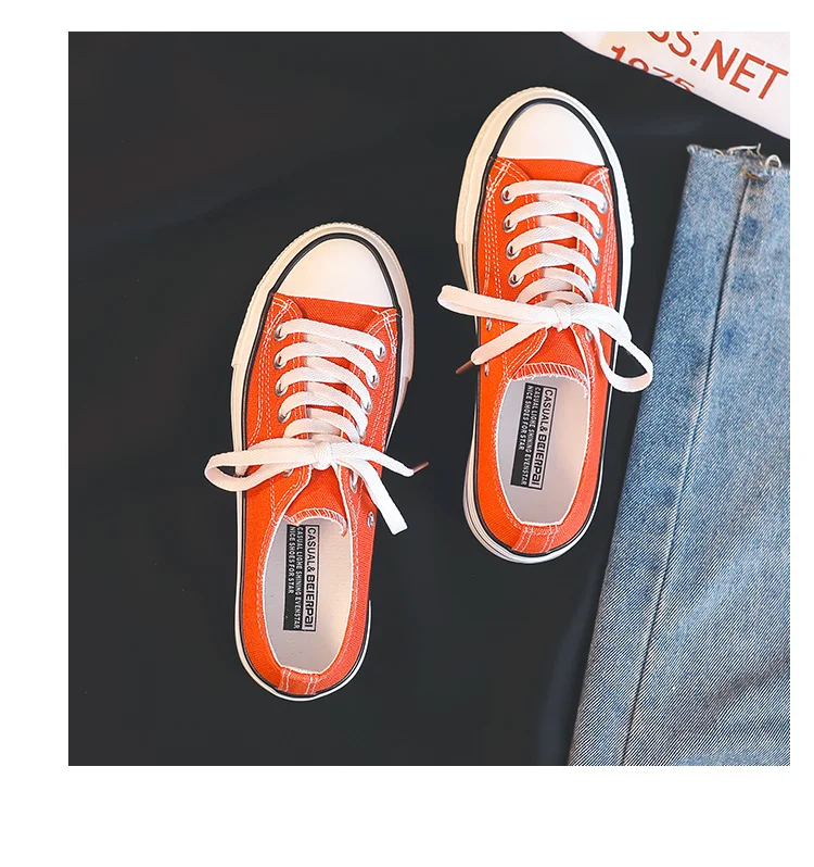 Осенняя женская обувь новая парусиновая на толстой подошве модная удобная