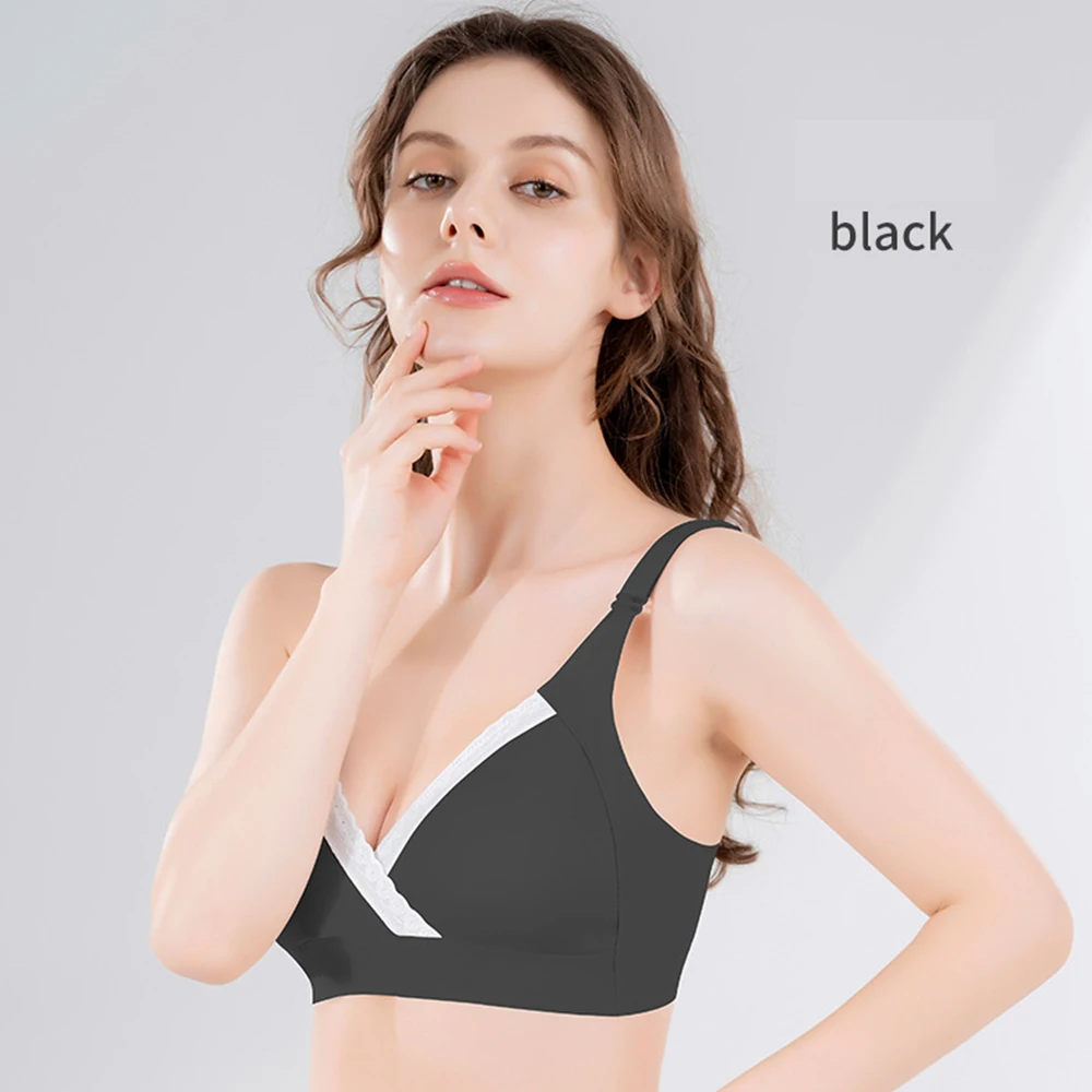 

Pregnant Women's Underwear Summer Thin Collection During Pregnancy Anti Sagging Postpartum Feeding Bra Breast-Feeding Bra