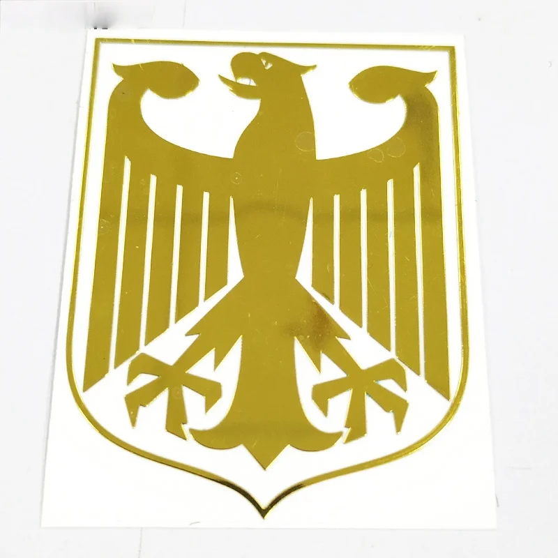 

Three Ratels MT-060# 46x60mm German national emblem Eagle metal golden nickel funny car sticker auto car stickers and decals