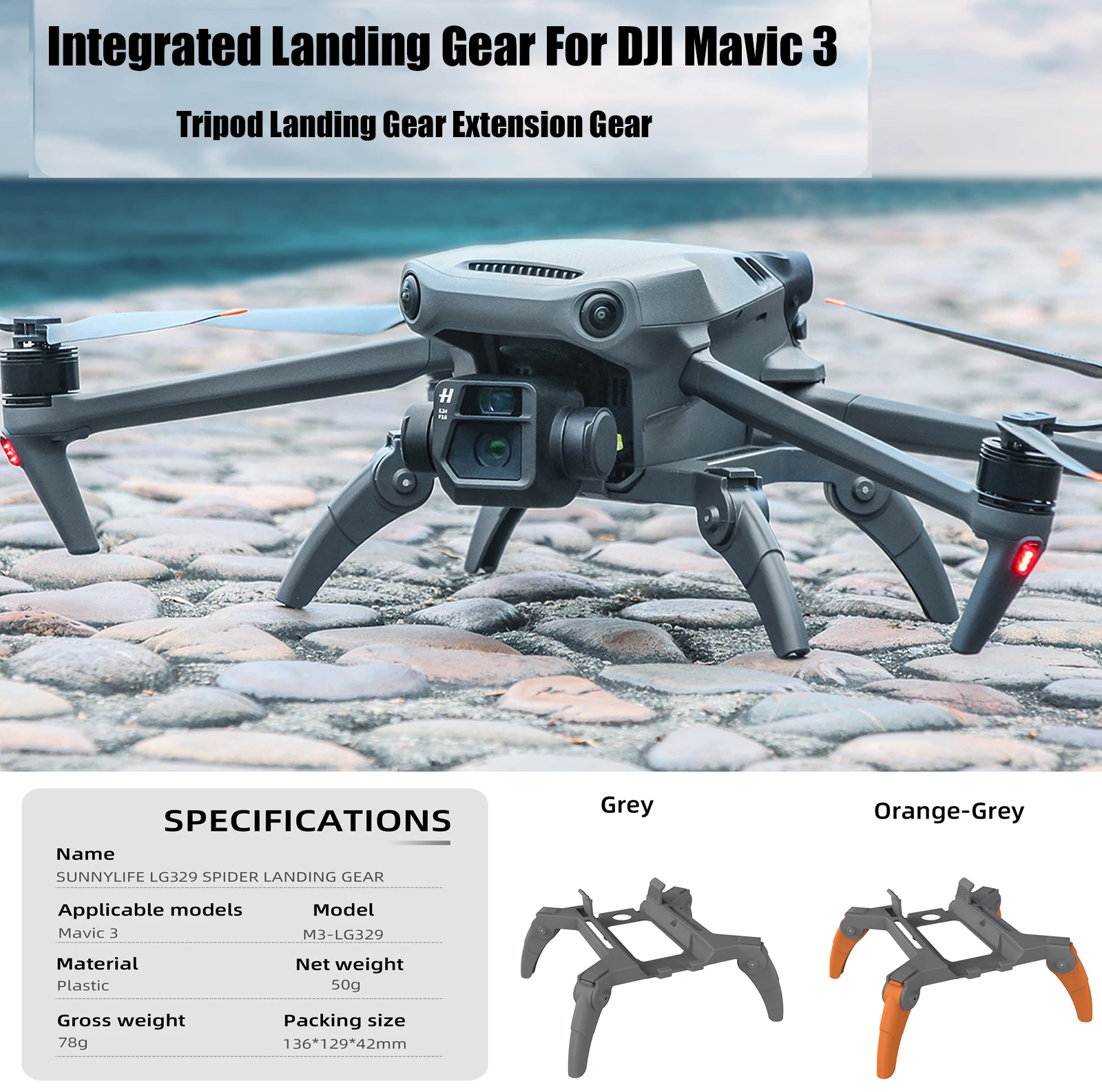 

Integrated Landing Gear For DJI Mavic 3 Height Increase Protection Bracket Accessories Drone Tripod Landing Gear Extension Gear