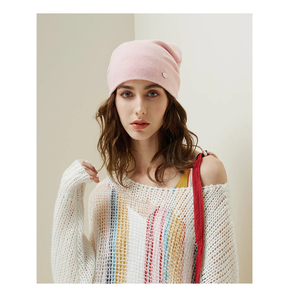 Female Beanies Rabbit Hair Winter Hats For Women Casual Autumn Knitted Beanie Girls New Fashion High Quality Soft Wool Hat