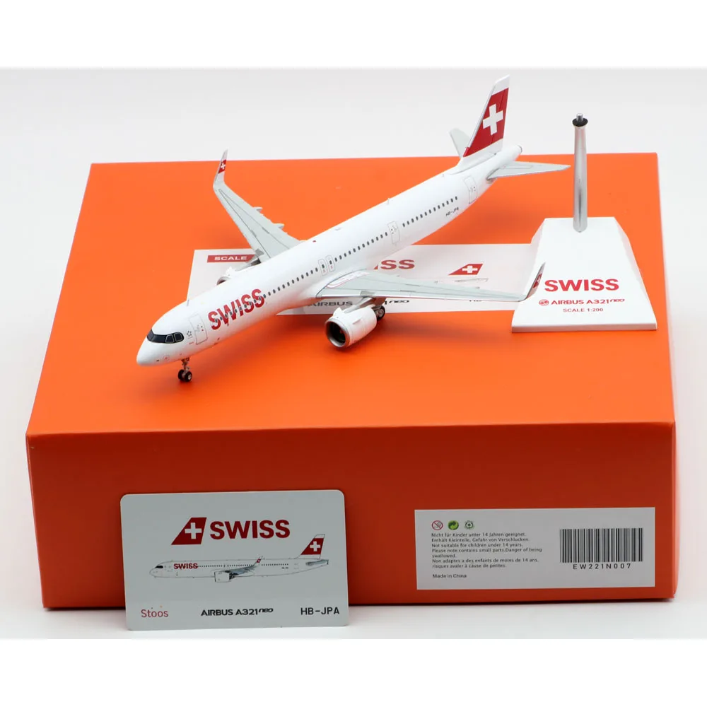 Коллекционный самолет из сплава 1:200 JC Крылья EW221N007 швейцарские авиакомпании