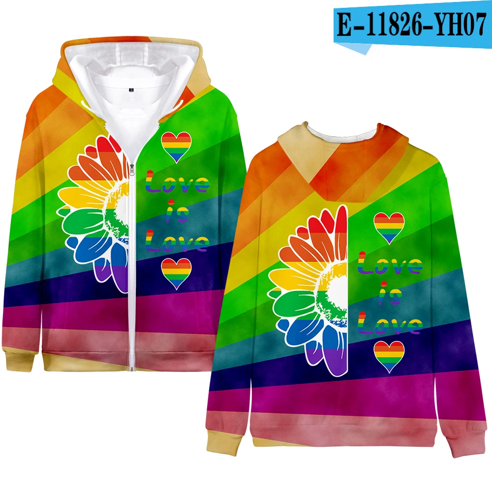Костюм с надписью Love is LGBT Rainbow lesbies Gays толстовки капюшоном на молнии для мальчиков