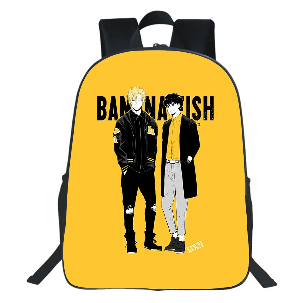 

Banana fish Backpack Boys Girls Student Bookbag Children Bag 3D Anime Printing Fashion Rucksack Support custom logo