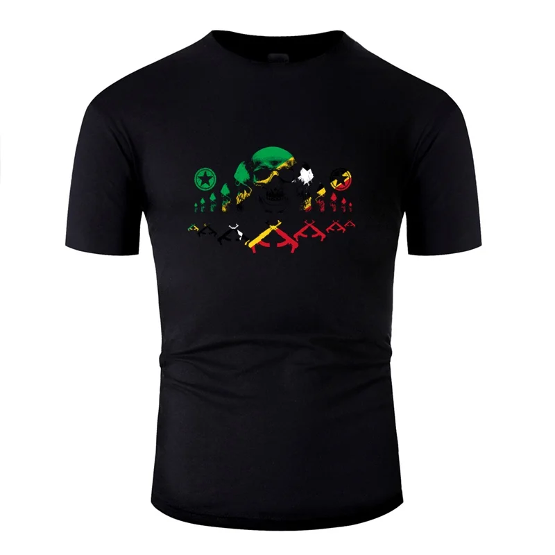 Crazy Army Skull Militaer Stolz Heimat 01 St Kitts Und футболка для мужчин унисекс Мужские футболки с