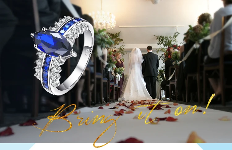 Jewelrypalace Luxry 3.4ct маркиза создания Сапфир площади создано голубой шпинели заявление кольцо стерлингового серебра 925 Горячая распродажа