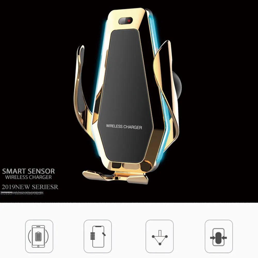 Автоматическое автомобильное беспроводное зарядное устройство R1 10 Вт для iPhone Xs