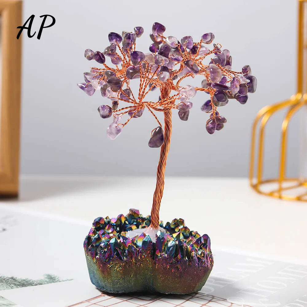 Натуральный красочный хрустальный кластер в форме сердца аметистовый кристалл