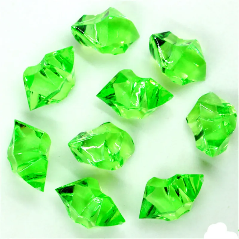 bright green 50 шт. 14*11 мм акриловые хрустальные алмазные пешки неправильные каменные шахматные игровые части для настольных игр аксессуары - Цвет: bright green
