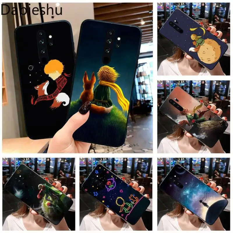 Dabieshu в стиле Маленький принц и лиса мягкий черный чехол для телефона Redmi Note 9 8 8T 8A 7