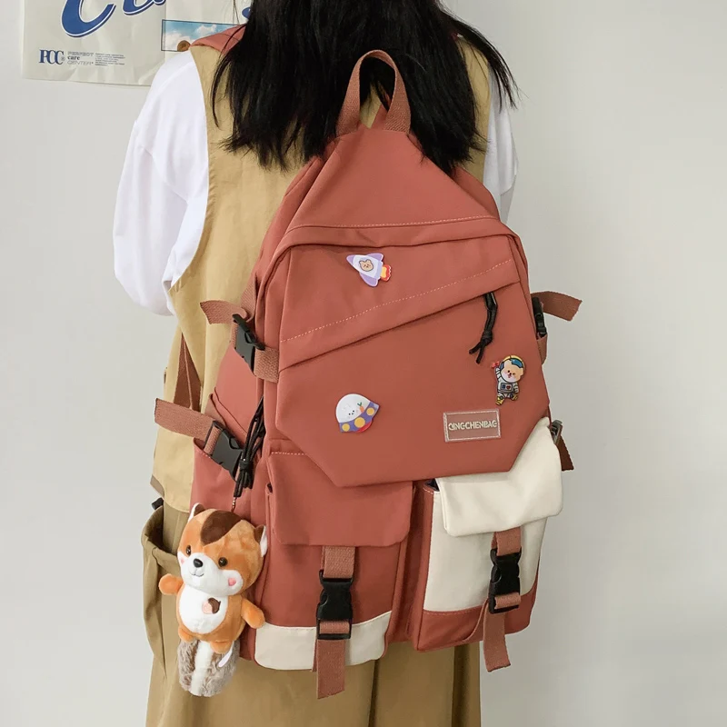 

Girl Tide Preppy Style Backpack Teenagers Korea Female Students Lovely Schoolbag Fashionable Woman Harajuku College Student Bag