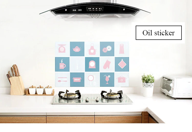 75*45cm Kitchen oil Self-adhesive high temperature oil stain home stove tile wall