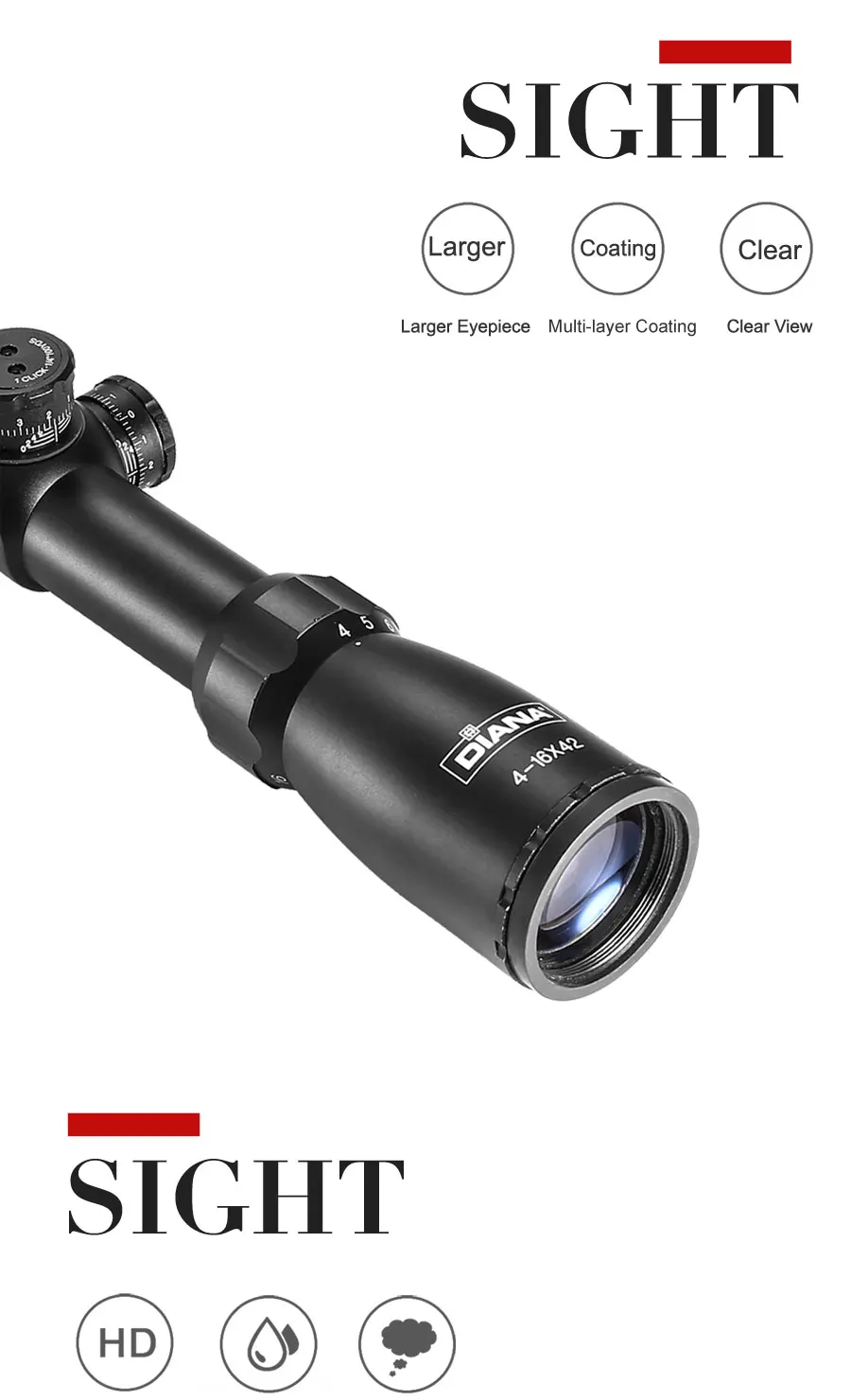 DIANA 4-16X42 AO Riflescope Mil точка сетка винтовка прицелы охотничий прицел Снайперский прицел Luneta Para винтовка страйкбол охота