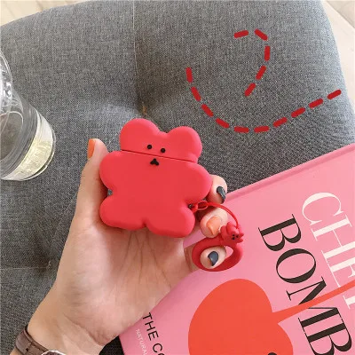 VR-90 Мультфильм клубника авокадо брелок силиконовый чехол для Apple Airpods чехол Аксессуары Bluetooth наушники защитный Брелок «Обложка» - Цвет: VR-90