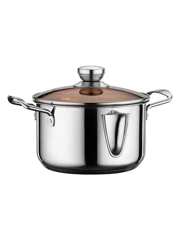 

Nonstick Stock Pot Milk Soup Pan Stockpot Saucepan Butter Warmer Lightweight Dishwasher Safe Healthy Coating Stainless Steel