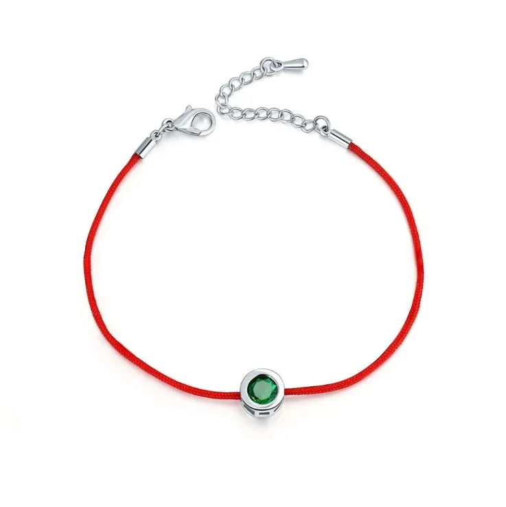 Оптовая продажа 10 цветов красная веревка циркониевый браслет для влюбленных