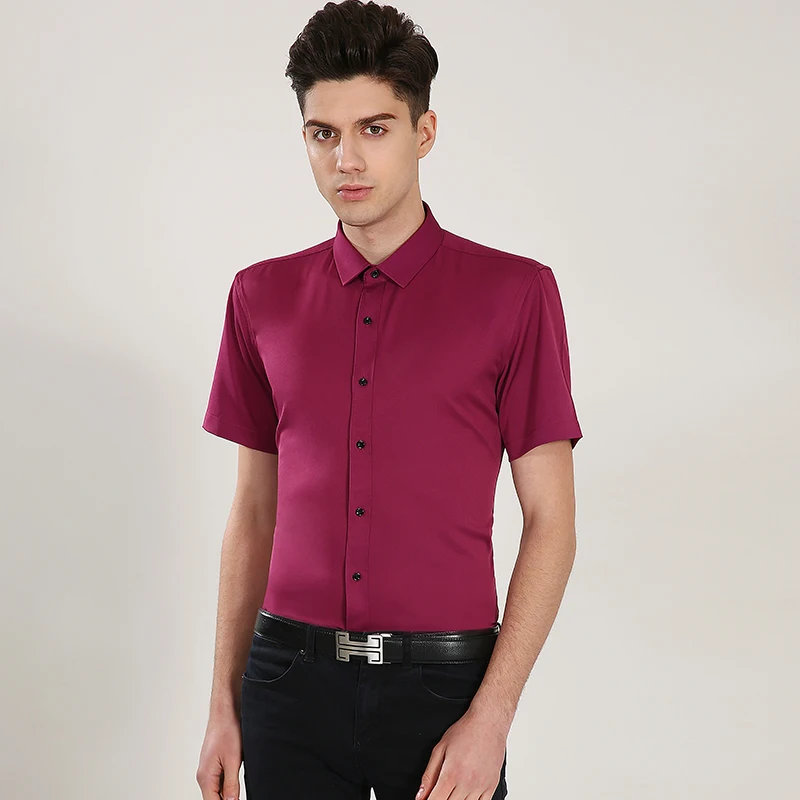 

Classic Style Men Shirts Summer Casual Short Sleeve Shirts New Breathable Men's Office-wear Clothing