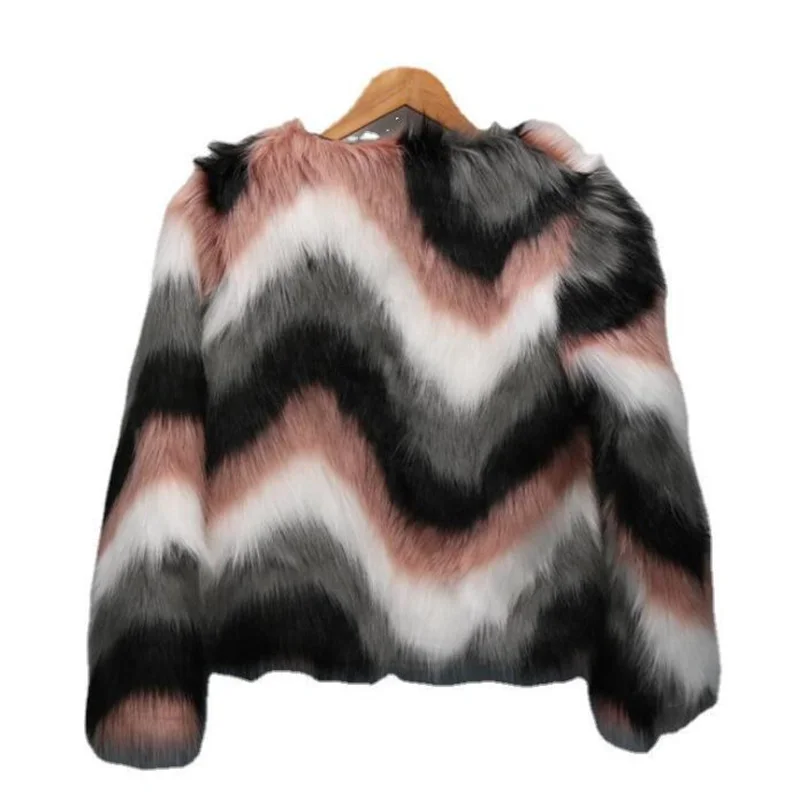 Faux fur jacket women's autumn winter new korean whole leather imitation fox fur clothes round collar short coats large