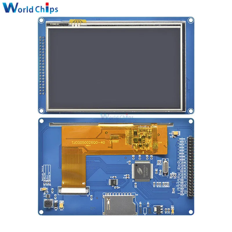 

5.0" 5.0 inch 800x480 TFT LCD Module Display Touch Panel + SSD1963 For 51/ AVR/ STM32 800*480 LCD Display Module Screen Touch