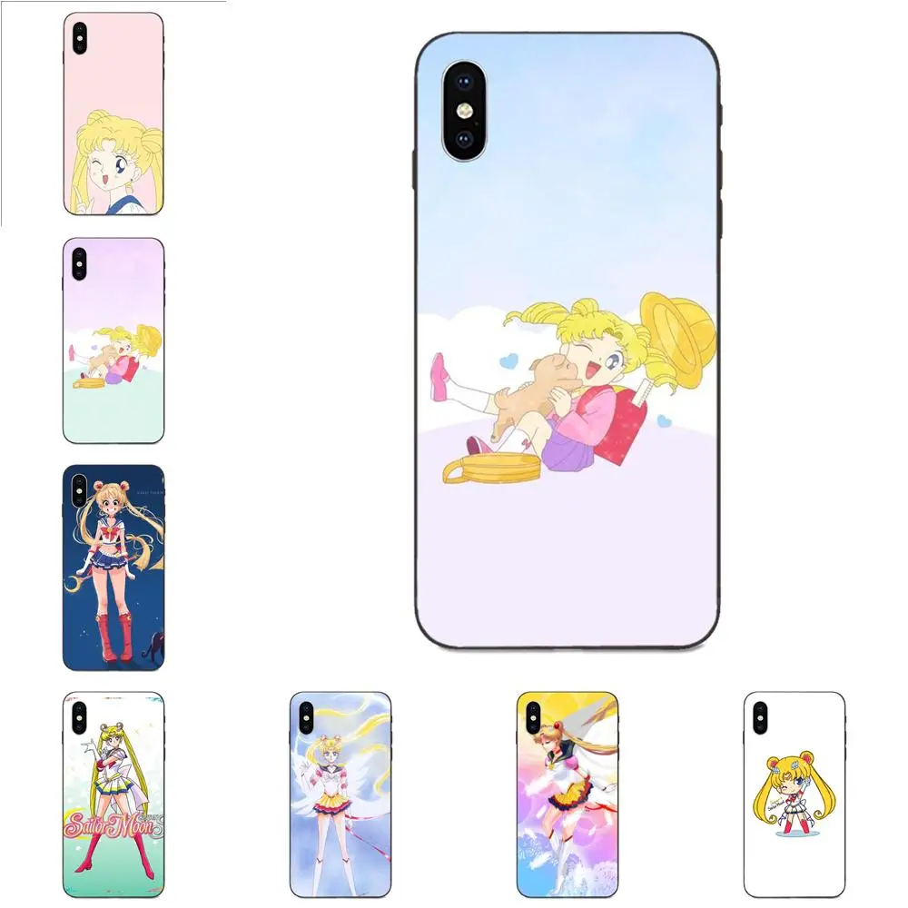 Чехол Сейлор Мун мультфильм уникальный дизайн для Galaxy C5 C7 J1 J2 J3 J330 J5 J6 J7 J730 M20 M30 Ace