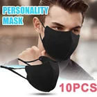 Регулируемая черная маска для взрослых, косплей, модная многоразовая маска для лица, дышащие моющиеся тканевые маски, маска, маски