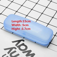 simple and stylish portable transparent shell case protector box for clip on flip up lens glasses sales