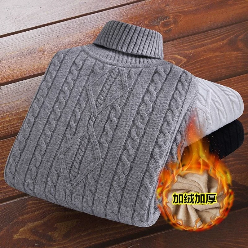 

Winter Autumn New Men's Turtleneck Sweaters Slim Fit Sexy Brand Knitted Pullovers Men Solid Color Casual Knitwear D229