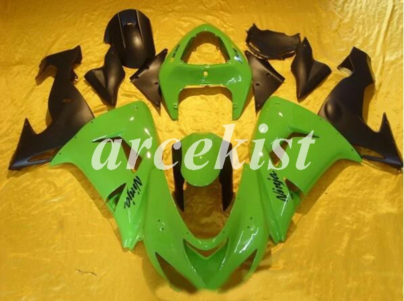 

4 Gifts New ABS Motorcycle Full Fairings kit Fit For Kawasaki Ninja ZX-10R ZX10R 2006 2007 06 07 Custom Green