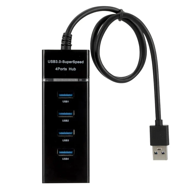 4 порта USB 3 0 HUB 5 Гбит/с Суперскоростной мини концентратор для Windows /Mac OS/Linux черные