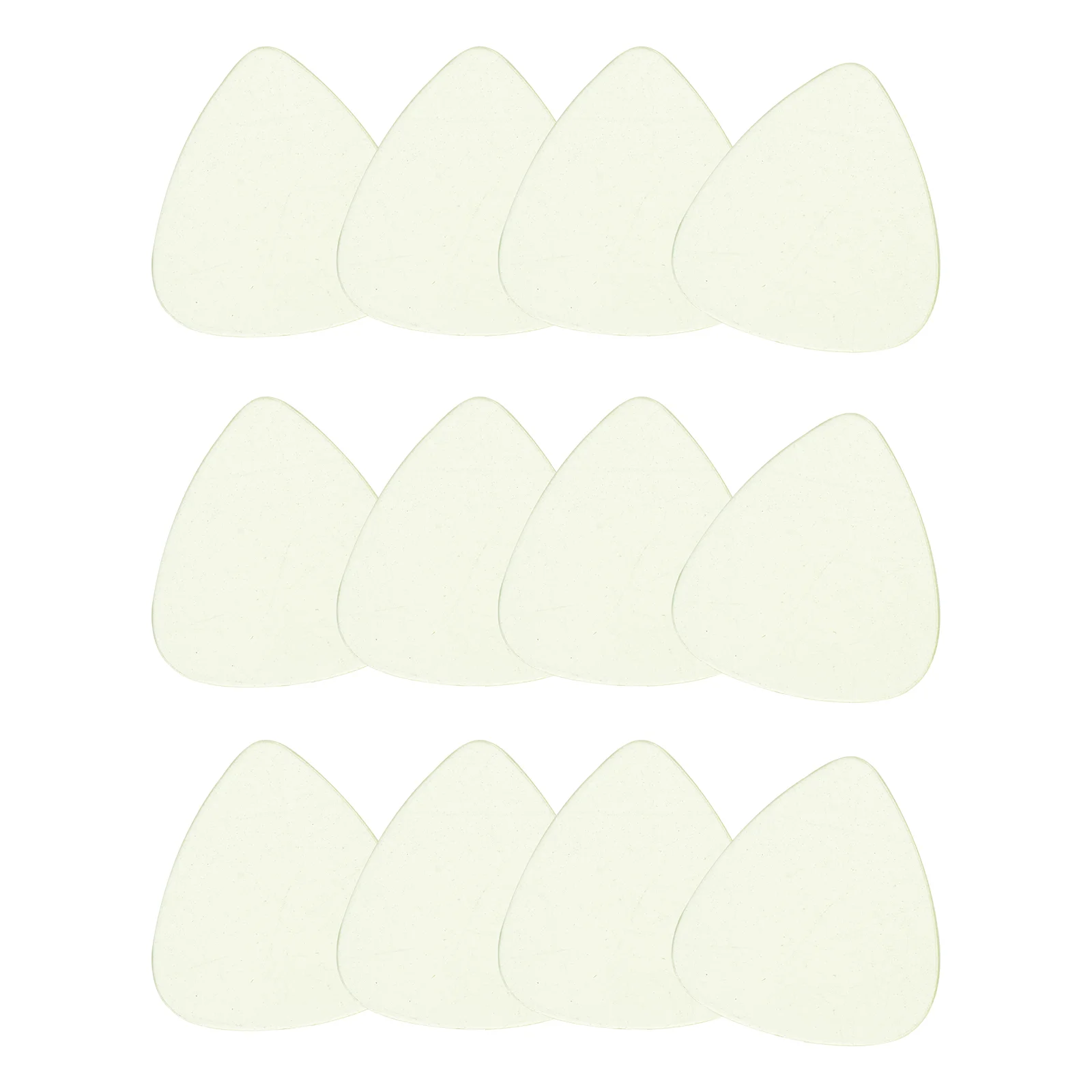 

12Pcs Exquisitely Crafted Triangular Guitar Celluloid Picks Guitar Supplies (Transparent green)