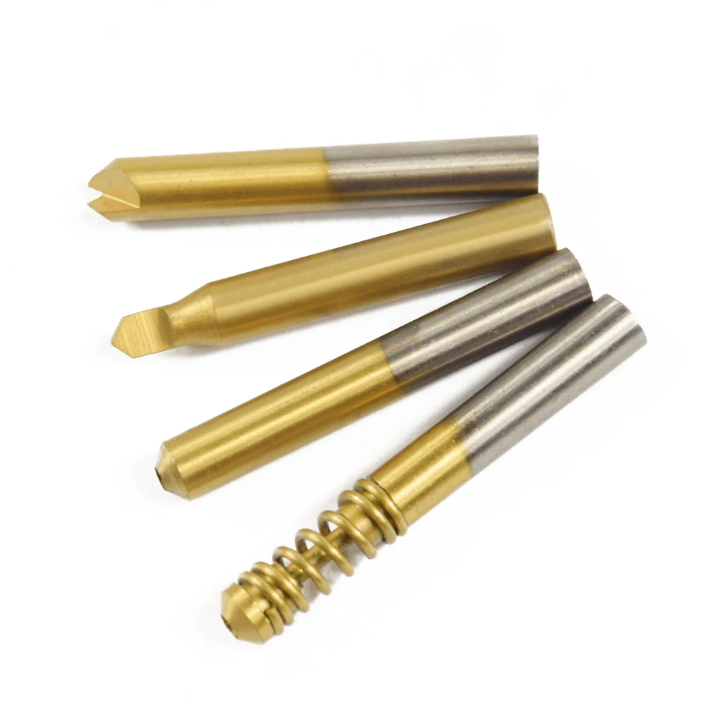 Набор фрез P301 комплект из 4 вертикальных насадок с титановым покрытием для сверл