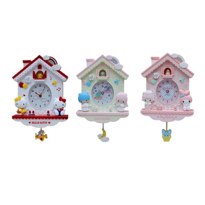 12 дюймов мультфильм My Melody Swing Дети Девочки Часы настенные кварцевые домашний декор для спальни Liveroom лучшие продажи продуктов