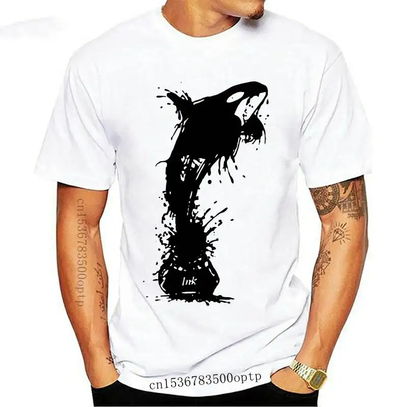 

2018 мужские футболки чернильный КИТ профессор и белая индивидуальная футболка Splatoon 2 круглый воротник короткий рукав Футболка высшего качес...