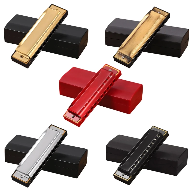 

Key of C Blues Harmonica 10 Holes 20 Tones Diatonic Blue Harp Mouth Harmonica Organ for Adults, Professional Players