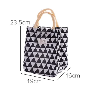 

New Fashion Women Thermal Insulated Lunch Box Bags Cotton Kids Tote Lunch Container Food Cooler Storage Bags Case