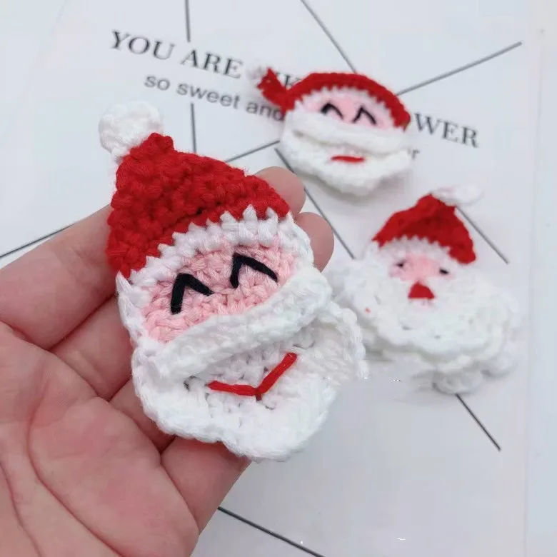 10 шт. ручной работы модный вязаный крючком Санта Клаус детали сделай сам для